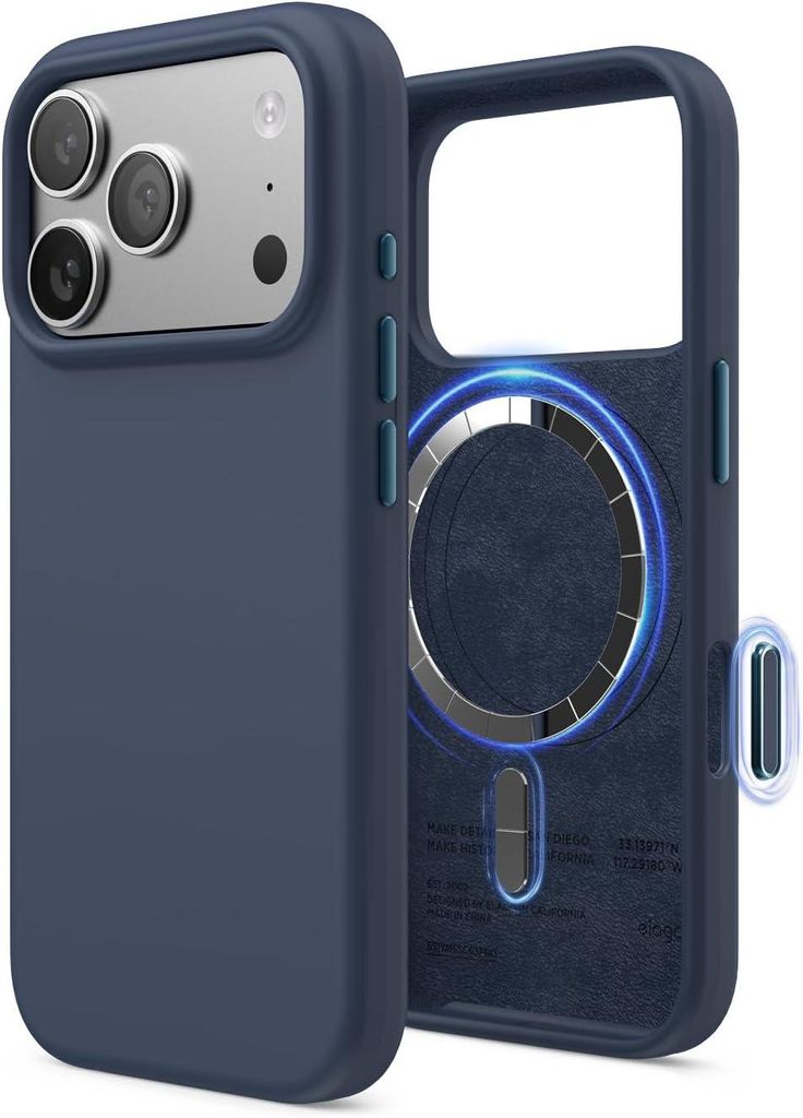 Elago MagSafe Silikonhülle für iPhone 17 Pro, Jean Indigo