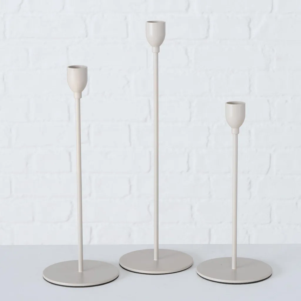 Candelieri in metallo MALTE, 3 pz - 9
