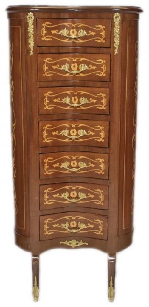Casa Padrino Commode Baroque Acajou Marqueterie / Or avec 7 Image du produit 
