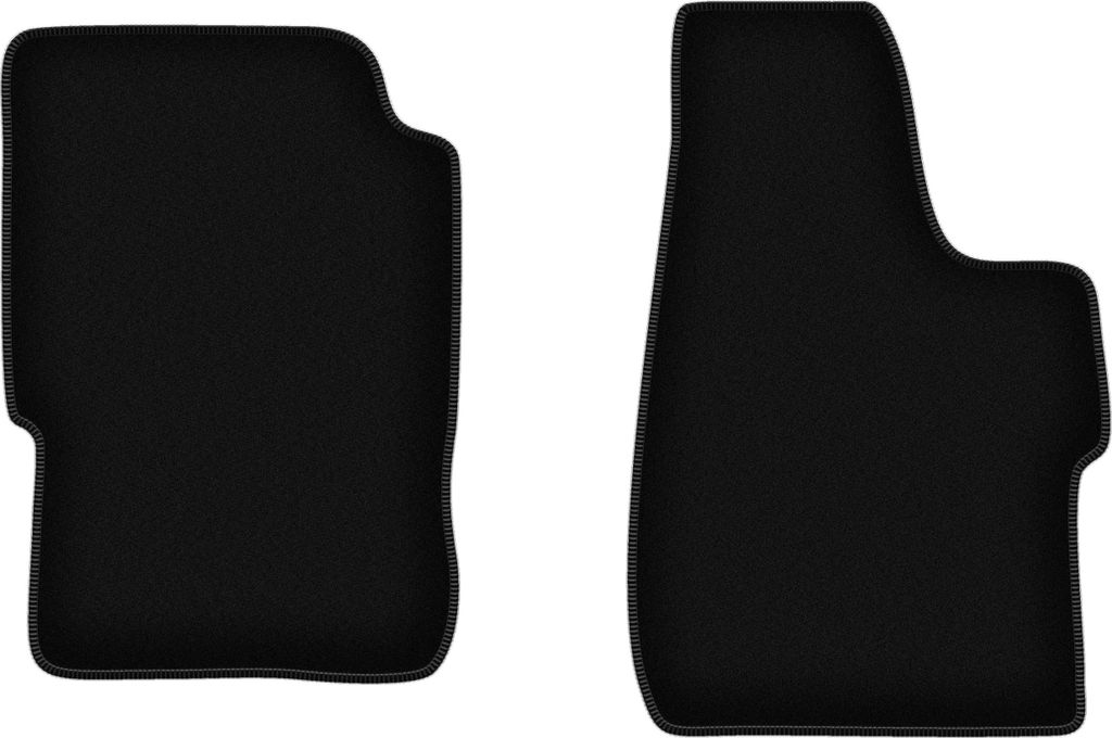 Wielganizator Velours-Autoteppiche vorne – passend für Opel Monterey (SUV, Bj. 1991-1999) – schwarz, passgenau, mit Befestigungen set 2 Stk.