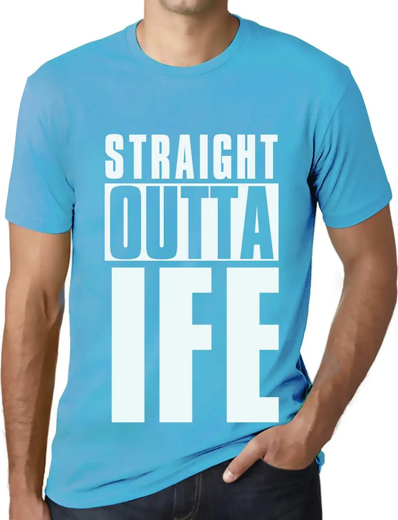 Herren Grafik T-Shirt Direkt aus dem Ife – Straight Outta Ife – Öko-Verantwortlich Vintage Jahrgang Kurzarm Lustige Druck Geburtstag Geschenk ...