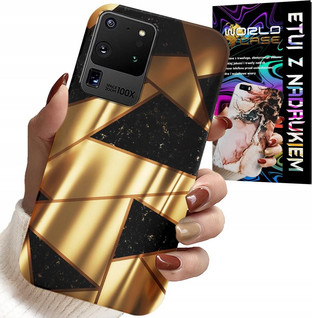 ETUI FÜR SAMSUNG GALAXY S20 Ultra - GOLD ELEGANT DESIGN + HYDRO FILE