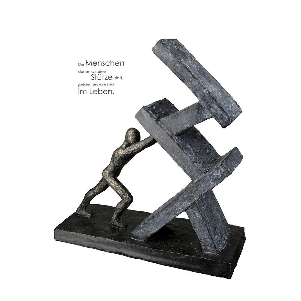 Gilde Skulptur, "Holding", Kunstharz, anthrazitfarben, Image du produit 