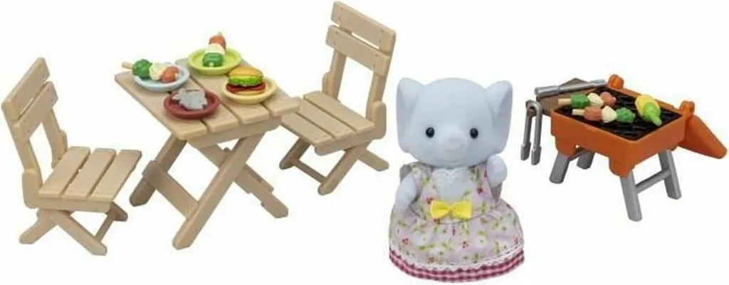 Sylvanian Families 5640 : La Fille Éléphant et son Set de Pique-Nique Complet