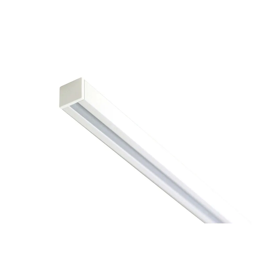 Tringle à rideau rail blanc sur mesure Square 150cm pour intérieur chic