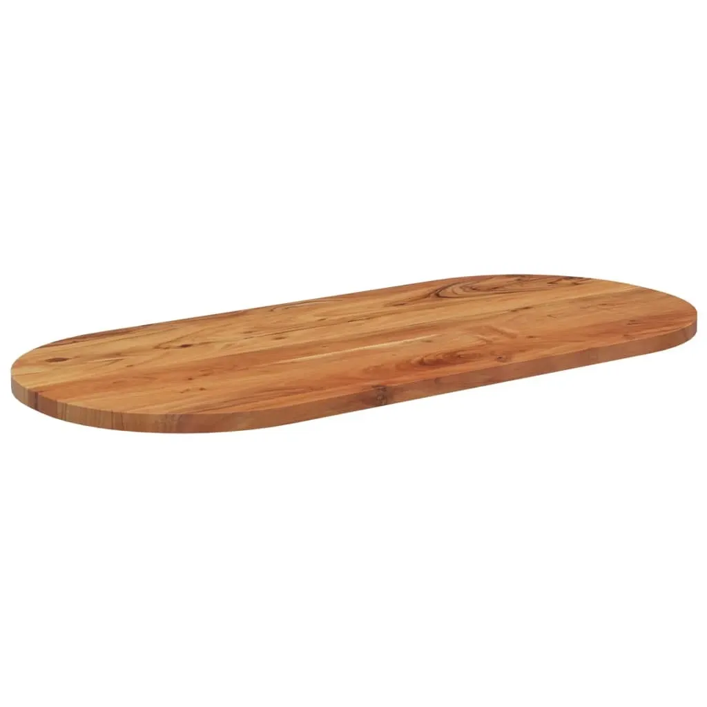 Piano del tavolo 90x40x3,8 cm ovale in legno massiccio di acacia