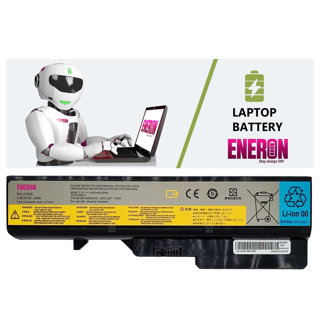 Eneron Laptop Akku G560 11.1V 4400mAh/49Wh für Lenovo B570 G560 G570 G575 G770 G780