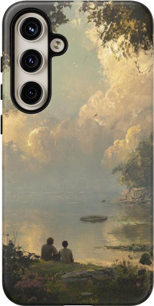 Idyllische Freundschaft am Seeufer – Hülle Kompatibel mit Samsung Galaxy S24 Plus