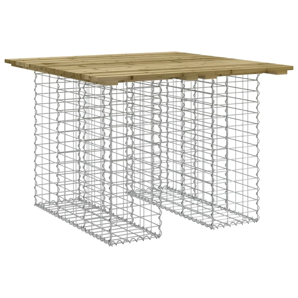 Panchina Esterno Gabbione 100cm Legno Pino - Seduta Anti-Vandalo