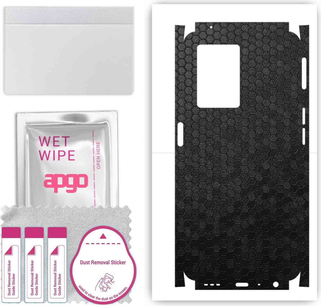 apgo Rückseite + Seiten Schutzfolie, Skin, kompatibel mit Oppo A77 5G, Hinten Displayschutzfolie aus Vinylfolie, kratzfest, einfache Montage - Sch...