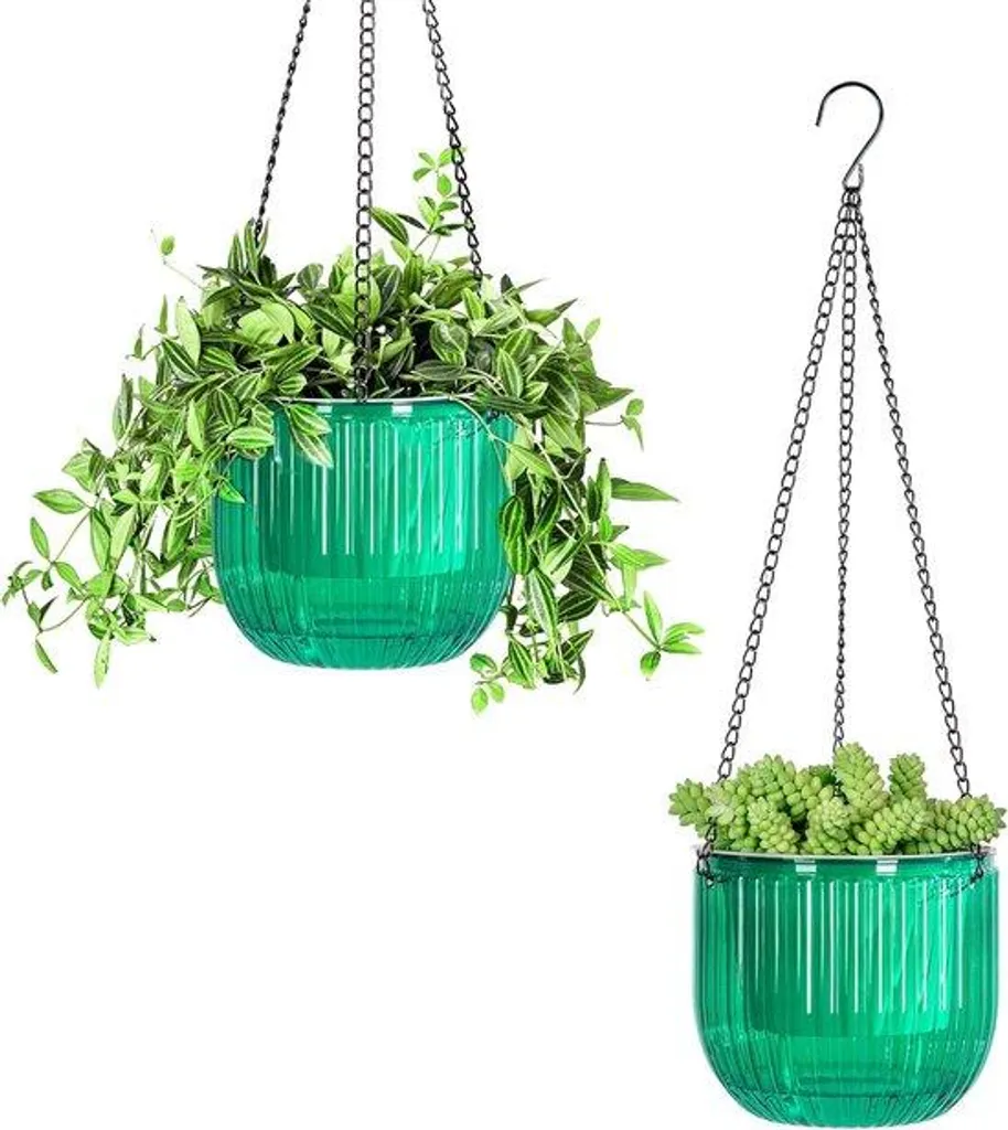 Pots suspendus extérieurs résistants UV 16,5 cm avec drainage intégré