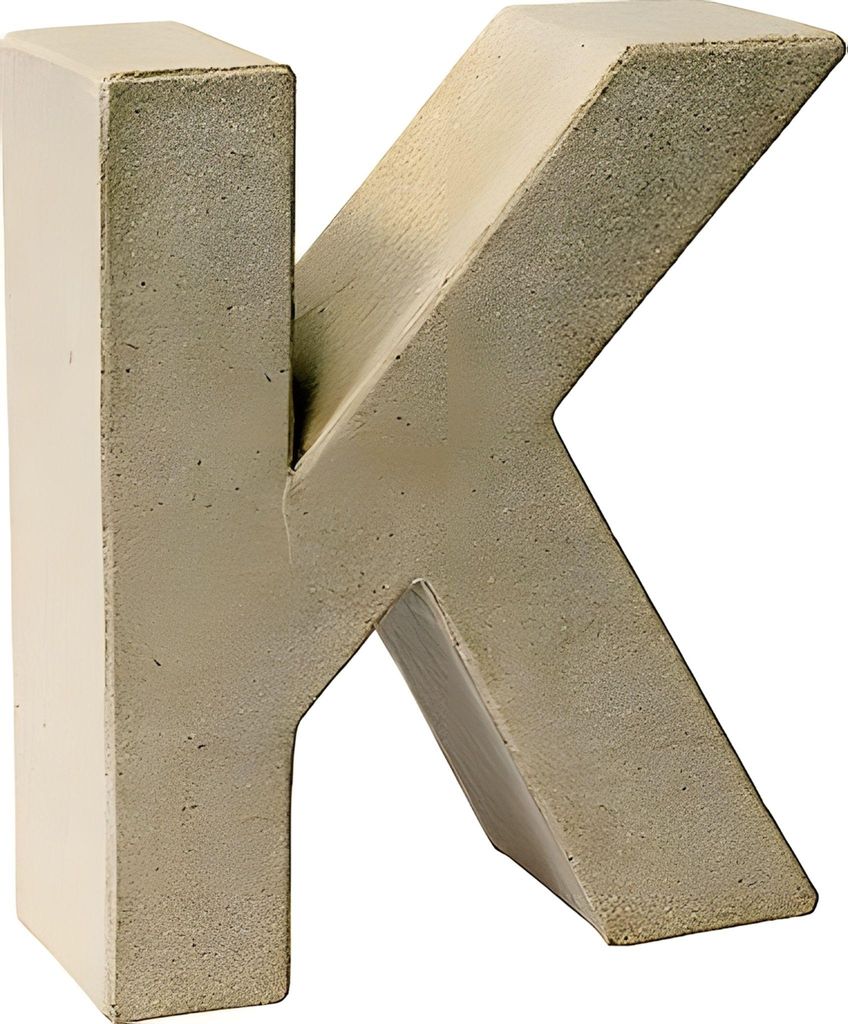 KNORR prandell 3D-Buchstabe "K" Pappmaché 175 x 55 mm Produktbild 