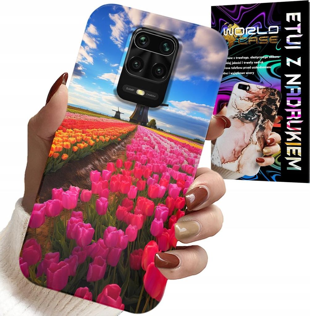Etui Für Xiaomi Note 9 Pro / 9S - Feld Der Bunten Tulpen, Tulpe, Etui