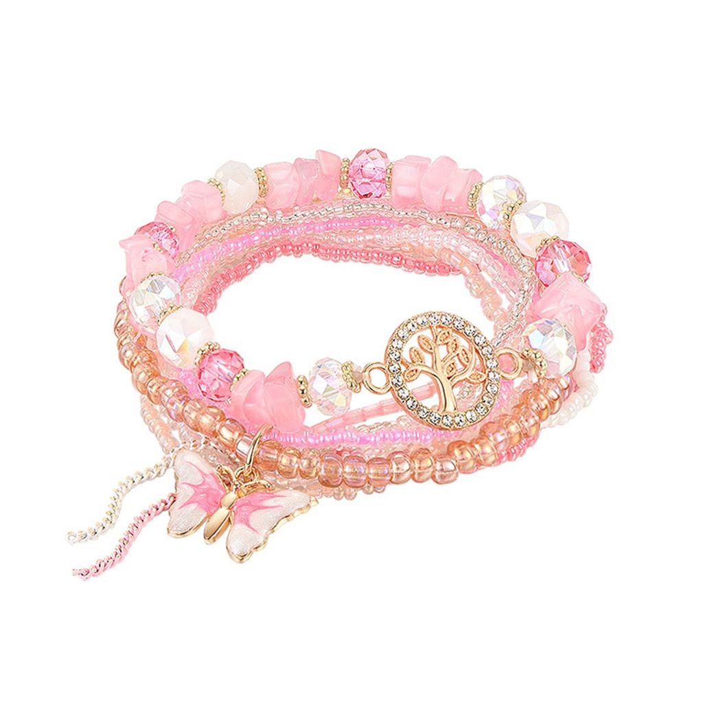 Damen-Armbänder, Perlen, mehrschichtig, Kunstglasur, Schmuck, böhmische, stapelbare Armreifen für Party-1