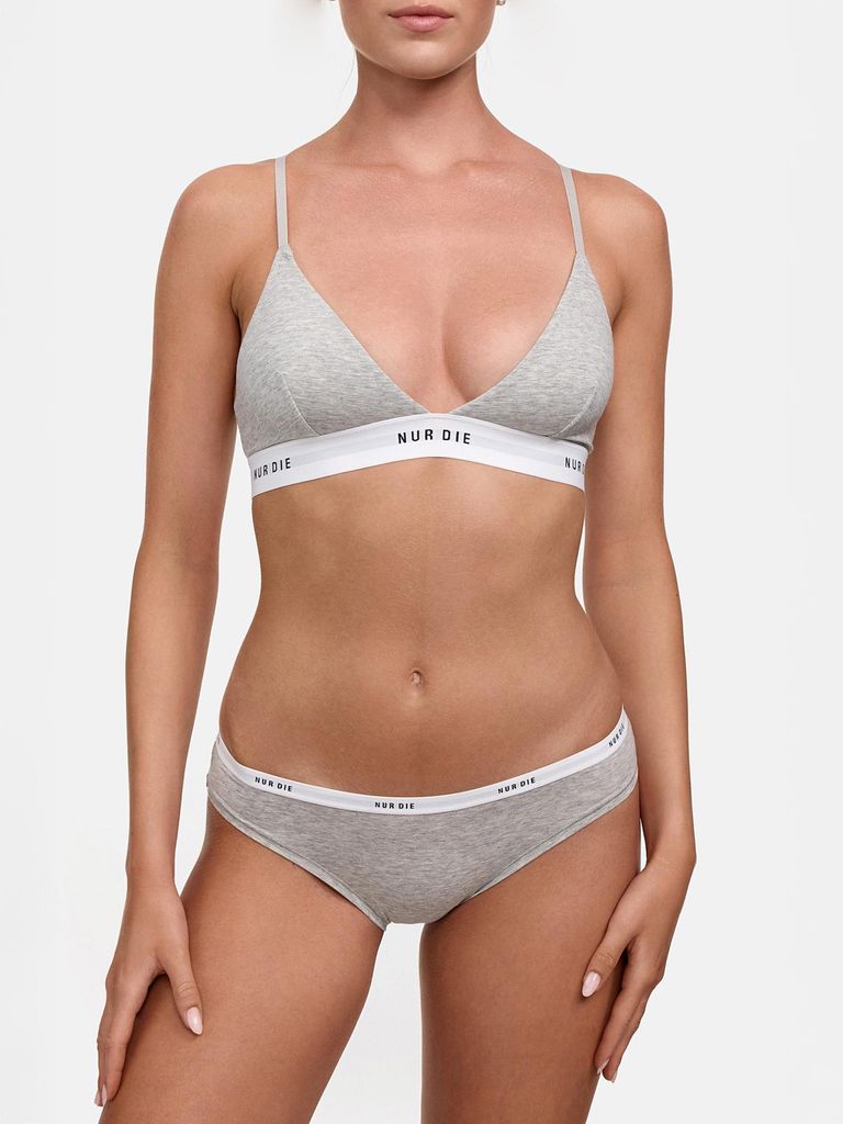 NUR DIE Soft BH - graumelange - Größe 48-50