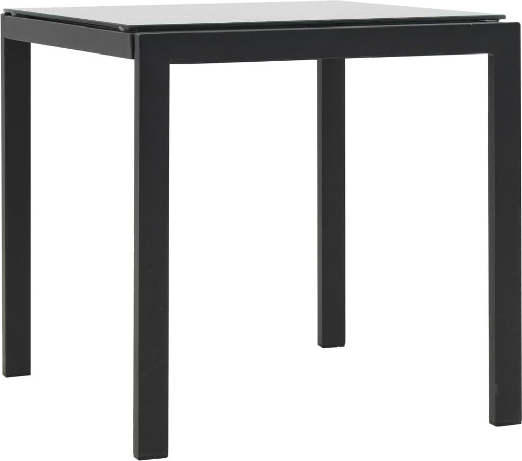 Möbel Sonnenliege HOMMIE - Gartenliege - Gartenmöbel - 2 Stk. mit Tisch Poly Rattan und Textilene Schwarz - 213x70x(40-91,5) cm Top1739194