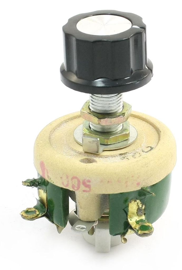 25W 500 Ohm Drahtgewickelter Keramik Potentiometer Variabler Rheostat Widerstand