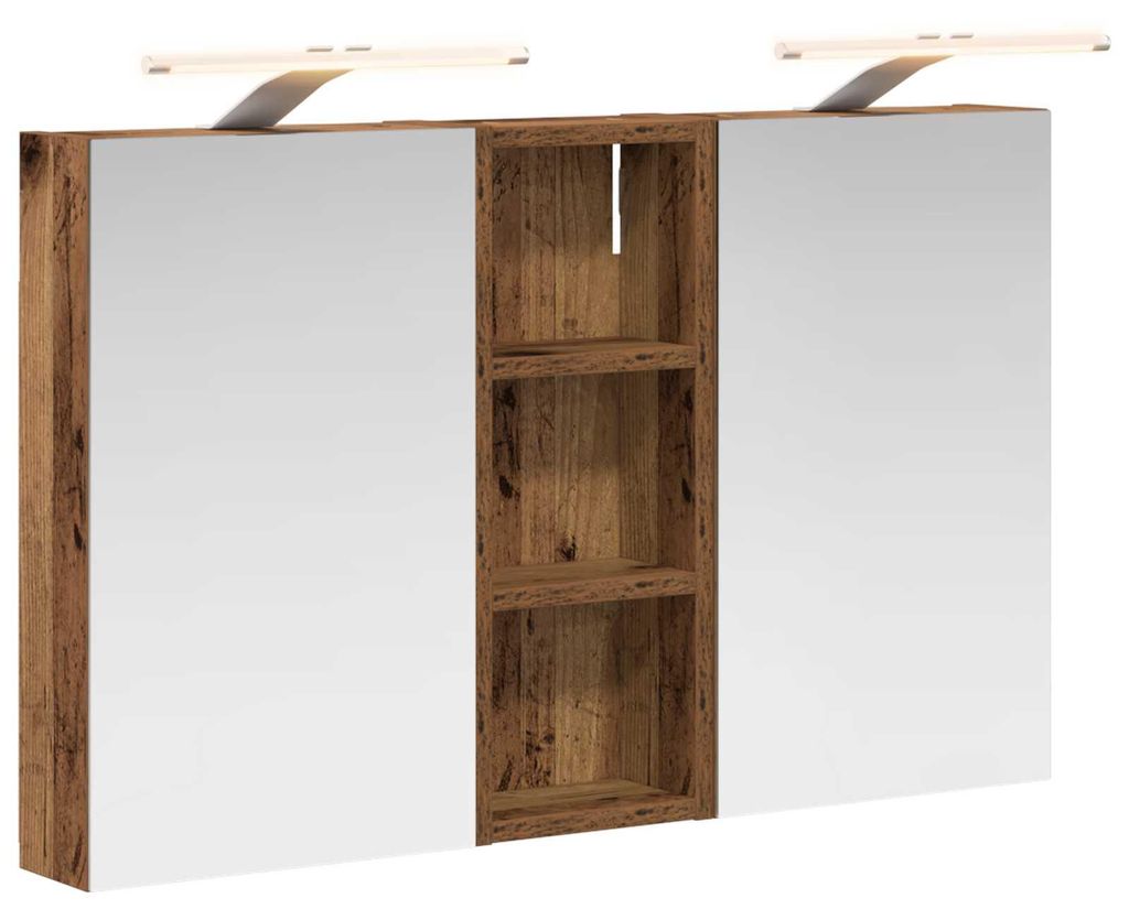 Badezimmerschrank-Set 3 pcs 80 x 10,5 x 50 cm Holzwerkstoff