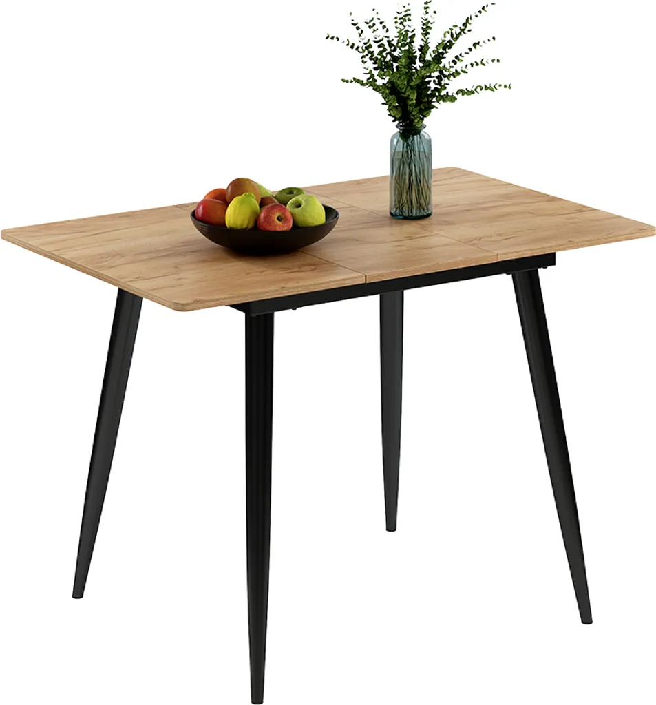 Table à manger extensible 80x70 cm Vicco Beaver décor Chêne et Noir
