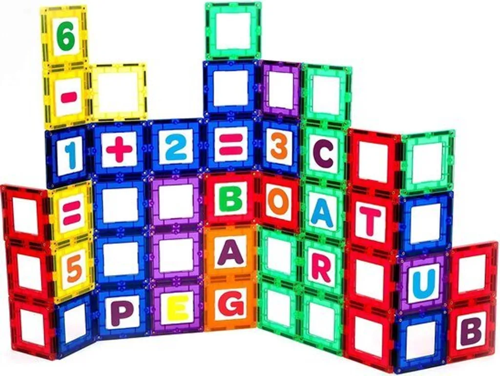Jeu de construction magnétique pour apprendre l'alphabet en 3D