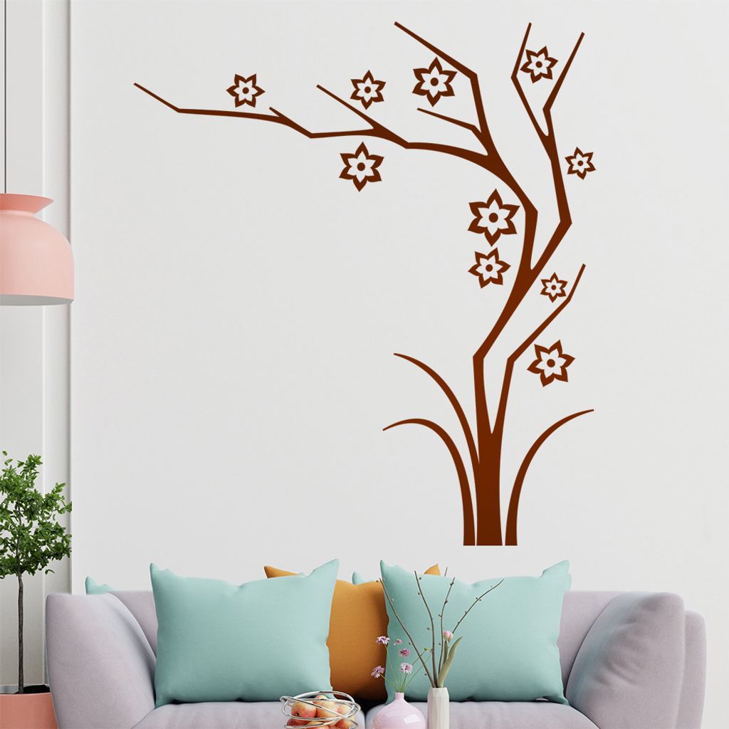 Sterne - Baum - Geäst Wandtattoo in 6 Größen - Wandaufkleber Wall Sticker - Dekoration, Küche, Wohnzimmer, Schlafzimmer, Badezimmer