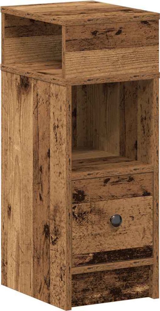 Nachttisch mit Schublade Altholz-Optik 25x31x66 cm