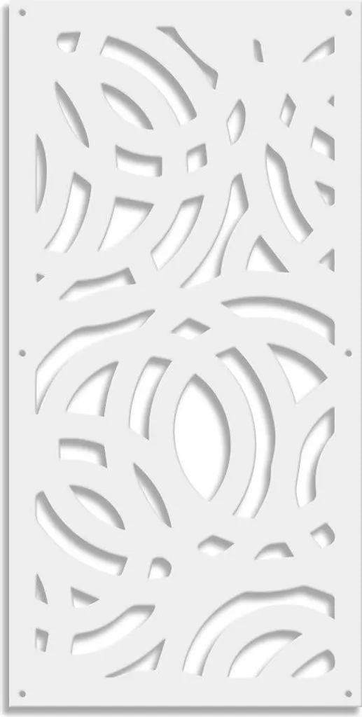 CERCHI LARGE Pannello Decorativo Bianco 73x148 Divisorio PVC Design
