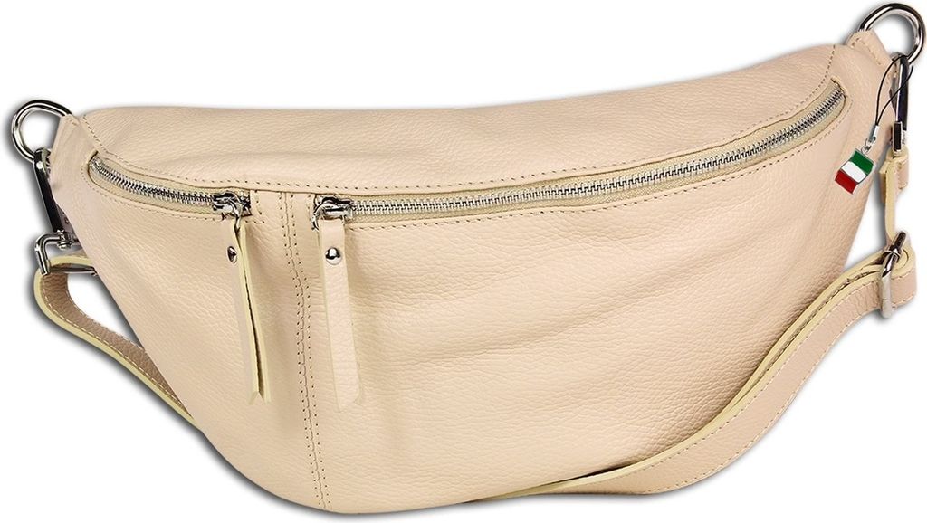 Florence Leder Tasche Gürteltasche beige OTF820I
