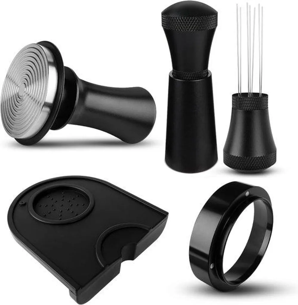 Kit Barista complet avec tasseur 54mm inox, outil WDT et tapis silicone