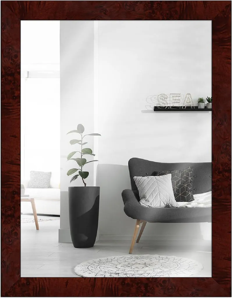 Specchio da parete MendeFrames H14D decorazione radice scuro 40x50 cm