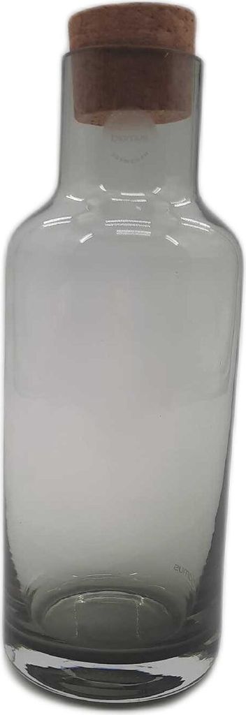 blomus WasserkaraffeHYDRA Glaskaraffe 1 Liter Korkdeckel Rauchfarben stilvoll