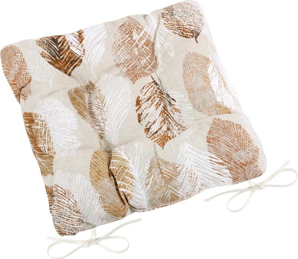 EMA gestepptes Sitzkissen - 40x40 cm - Beige,Brown Produktbild 