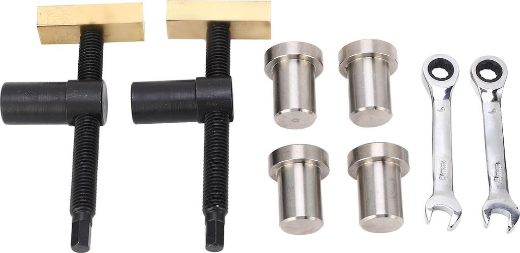 Tischklemmen-Set für Holzbearbeitung, verstellbar, Edelstahl/Messing, Werkbank-Schnellbefestigungswerkzeug, Schwarz, 20 mm