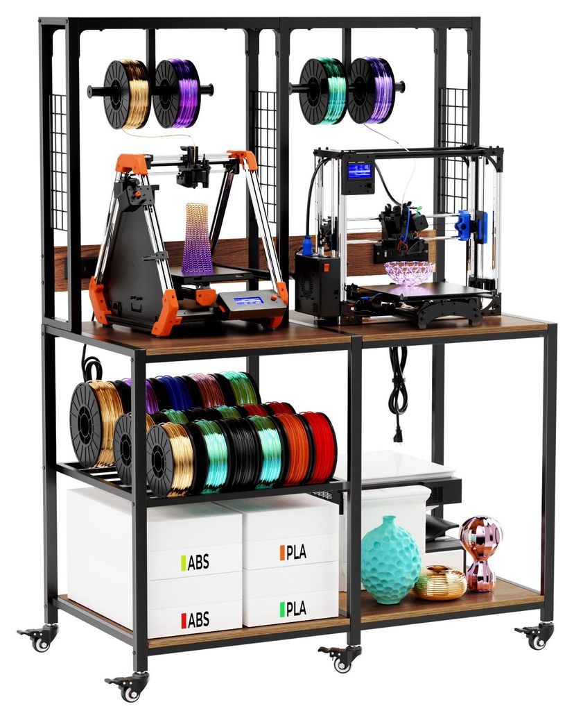 Support pour imprimantes 3D, conçu pour accueillir 2 Image du produit 