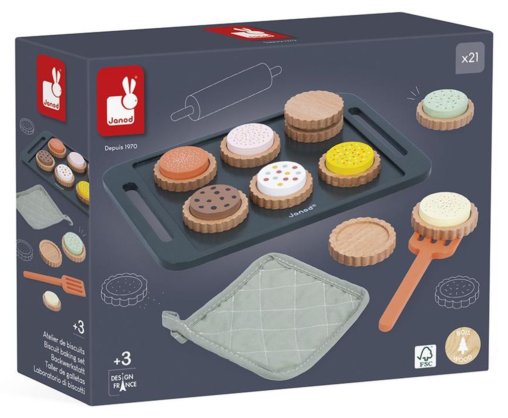 Janod Holz-Keks-Backset - Shiny Grandma - Spielzeugküche für Kinder