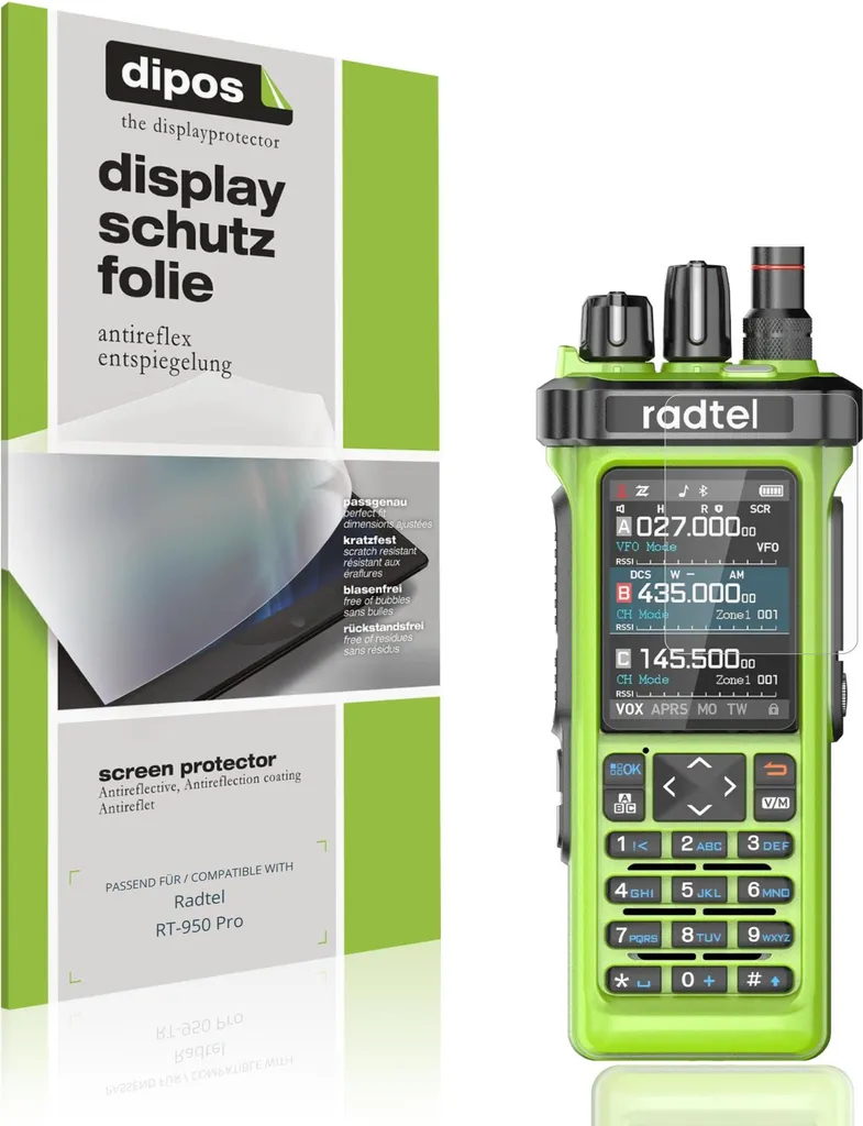 4x Pellicola Protettiva per Radtel RT-950 Pro Protezione Schermo Antiriflesso dipos