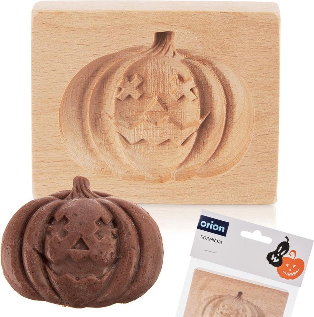 Orion | Keksform aus Holz - 10x8 cm - Halloween Kürbis - Keksstempel - Wiederverwendbar