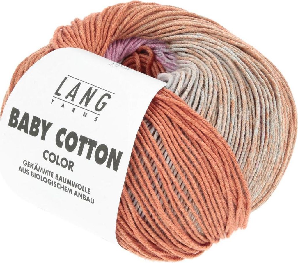 Lang Yarns - Baby Baumwolle Color 0153 rosa mint orange