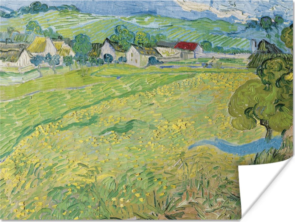 MuchoWow Poster Les Vessenots in Auvers - Vincent van Gogh 80x60 cm - Kunst für zu Hause