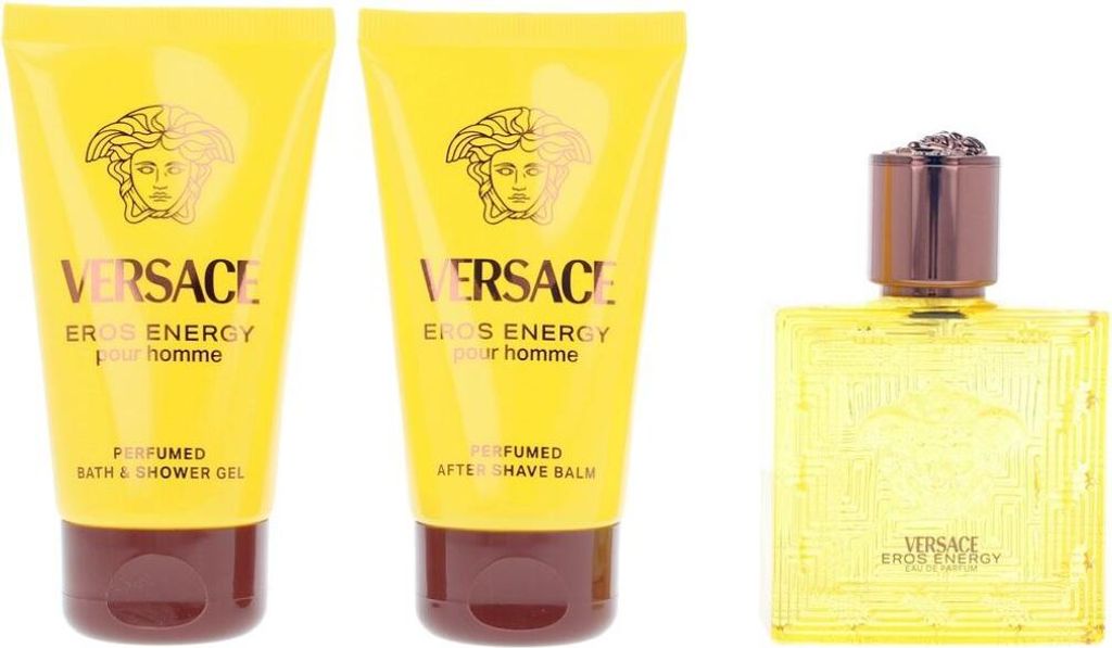Versace Eros Energy Giftset Edp Spray 50ml/Bath & Shower Gel 50ml/Aftershave Balm 50ml 150 ml
