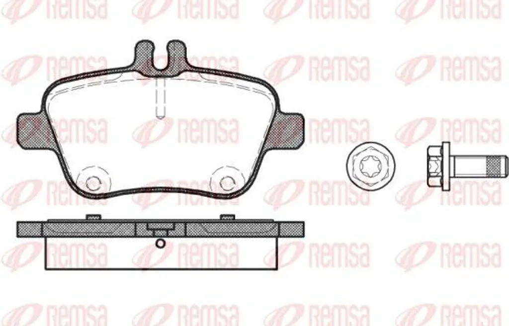 Plaquettes de frein anti-bruit REMSA compatibles Classe A et SLK