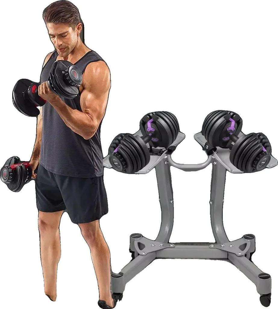 Rangement haltères acier 100kg pour home gym - Conception inclinée 75cm