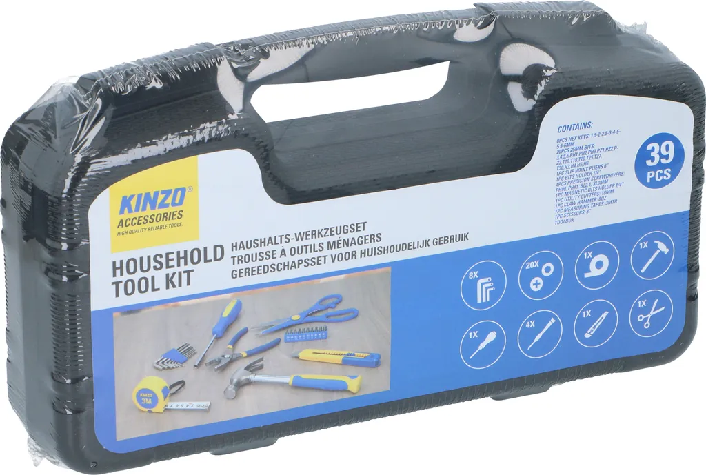 Set de 39 outils à main Edco avec coffret de rangement compact et robuste - 4