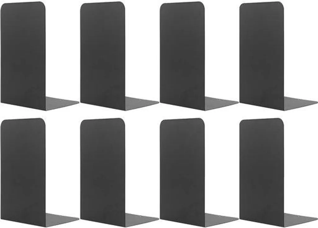 Serre-livres en métal noir 20 cm support de rangement pour bibliothèque