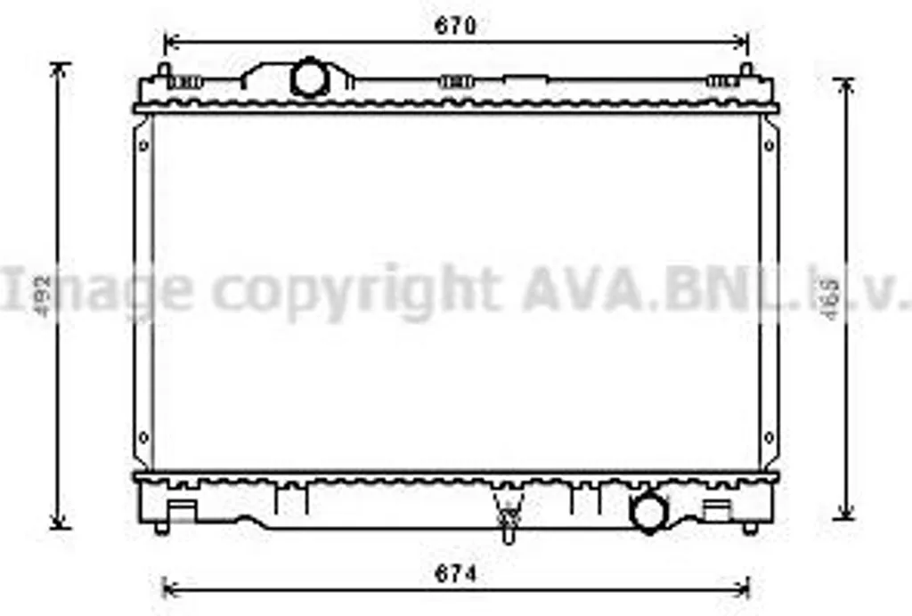 Radiateur alu AVA TO2669 OE 1640031390 haute résistance pour série GS
