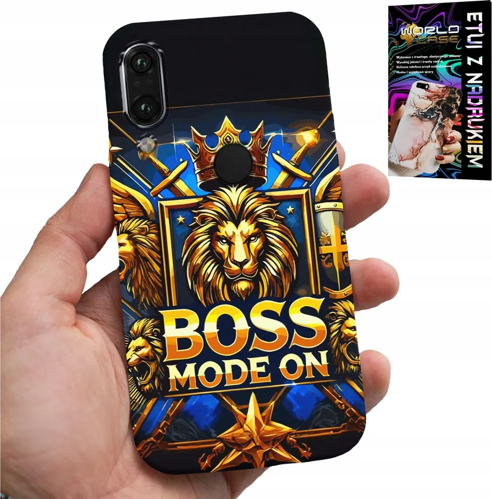 Custodia Xiaomi Note 7 Boss Lion con Corona + Pellicola Vetro 9H