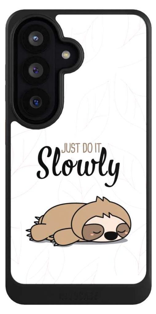 NIVOCASE Hülle für Samsung Galaxy S26 Handyhülle NIVOcore Case Schwarz Faultier Tiere lazy sunday