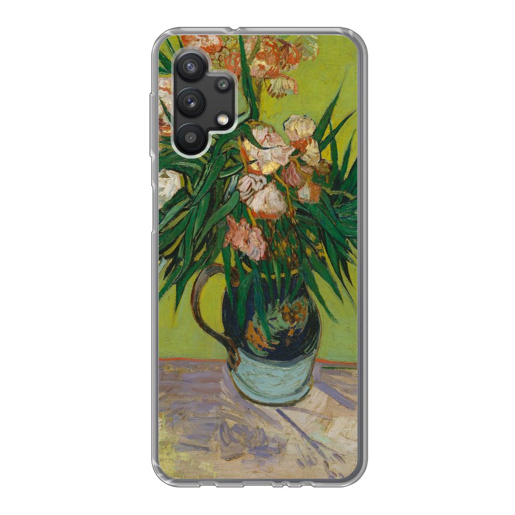 MuchoWow Handyhülle Schutzhülle Hülle für Samsung Galaxy A32 5G Der Oleander - Vincent van Gogh Silikon Softcase Handy Hülle - Softcase