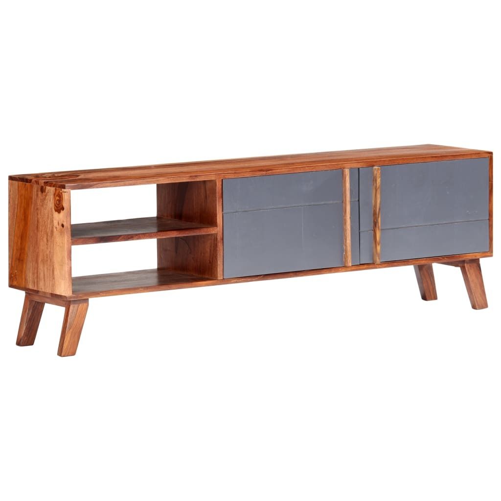 Maison Exclusive - TV-Schrank Grau 140x30x45 cm Massivholz