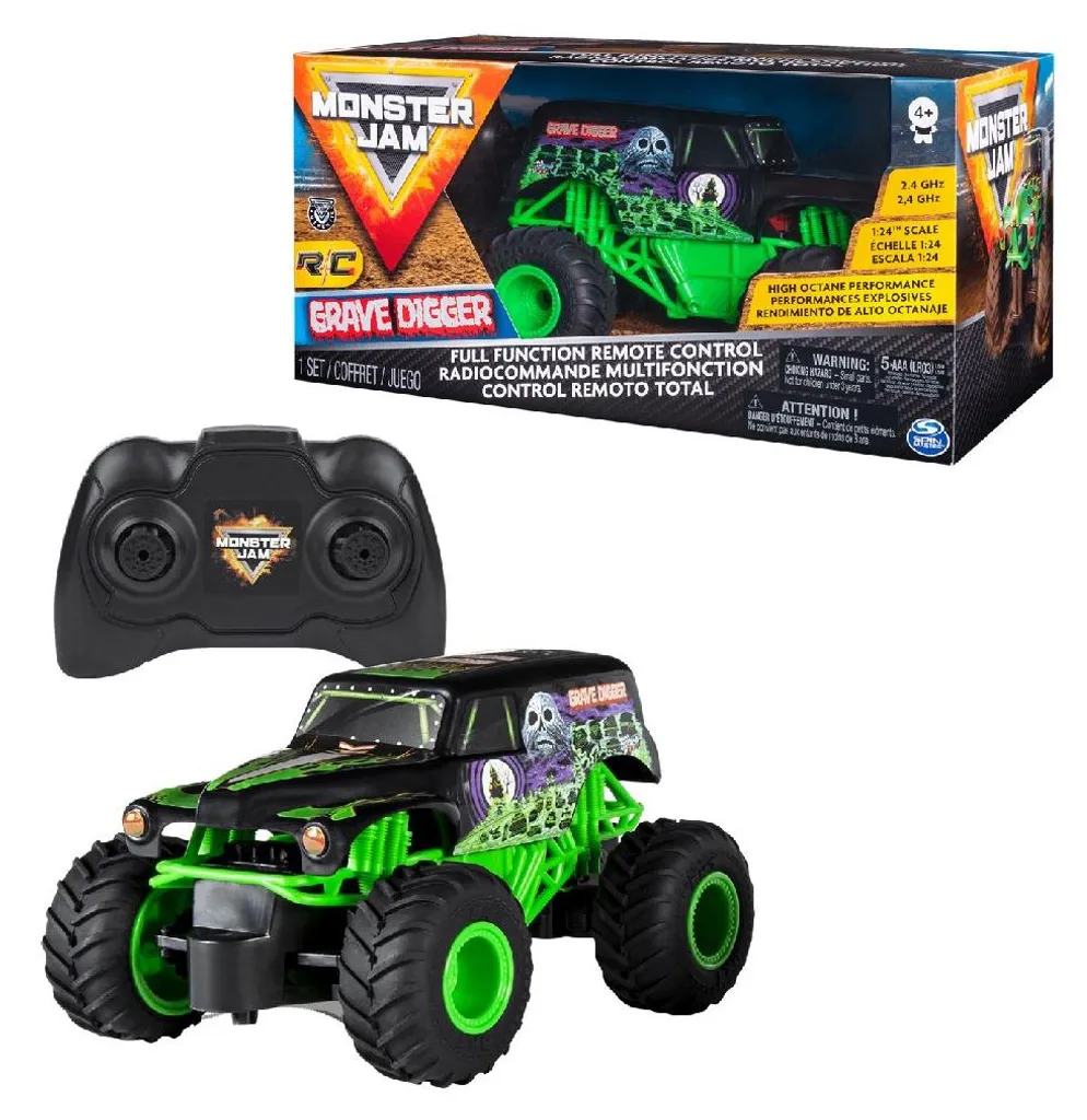 Grave Digger RC 1:24 Monster Jam : Voiture Télécommandée Anti-Interférence - 8
